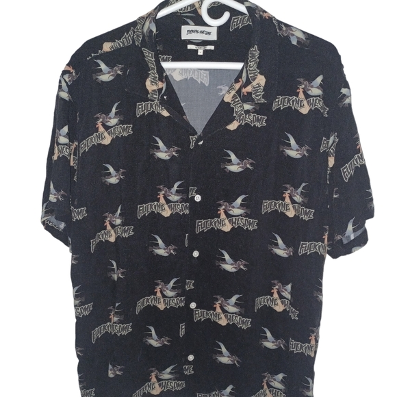 Fucking Awesome "Bird Bag Club 100% Viscose Rayon" button up - Picture 12 of 14
